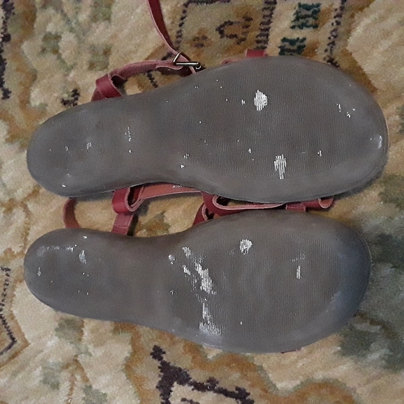 Bass Sunjuns Sandals Cinnamon Leather 8.5WW wide - Picture 2 of 2